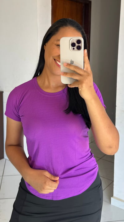 BLUSA PARA MALHAR BABY LOOK DRY FIT TAMANHO M