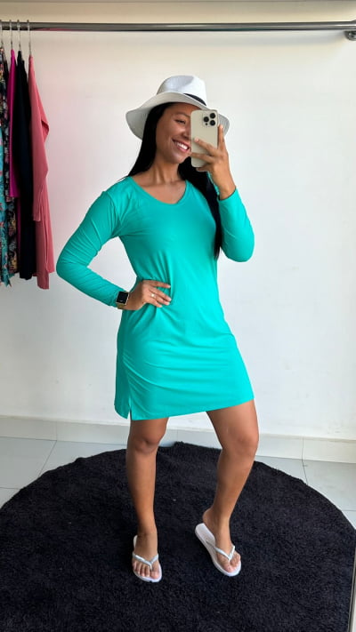 VESTIDO BANHO MANGA LONGA PROTECAO UV M