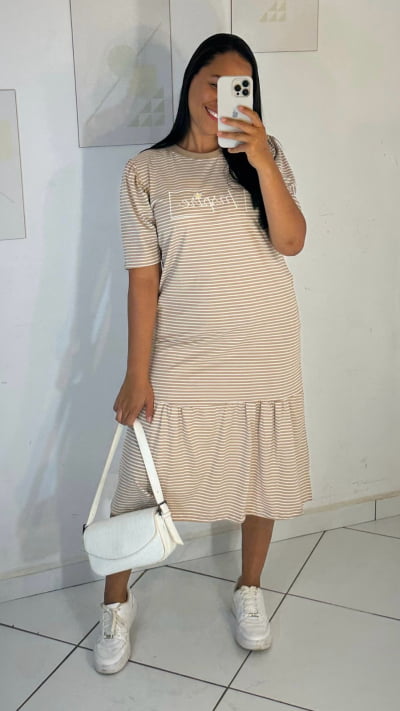 VESTIDO LISTRADO MALHA INSPIRE JH