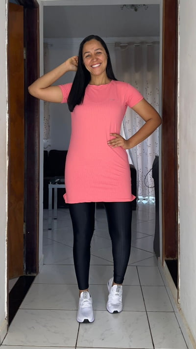 BLUSAO PARA MALHAR POLIAMIDA DRY FIT COMPRIMENTO ALONGADO TAMANHO G